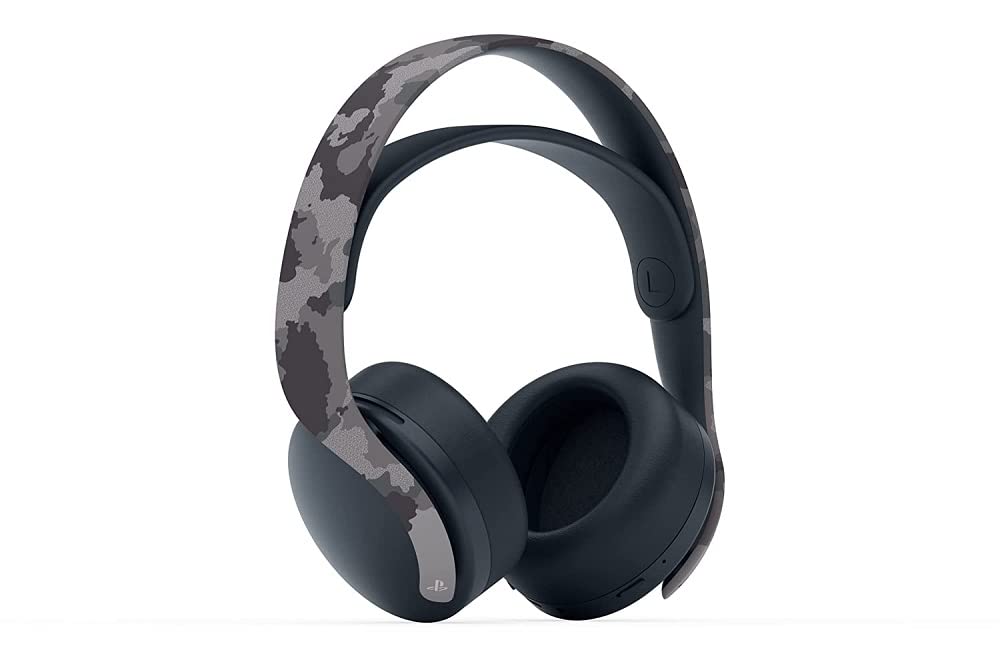 PlayStation Pulse 3D Wireless Headset for PS5, PS4, and PC - Gray Camouflage (Renewed)