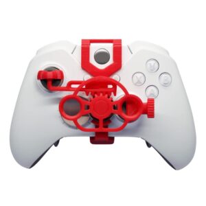 lycuiw for xboxone/x/s/elite racing games mini steering 3d printing wheel auxiliary controller game joystick simulator gamepad (red)