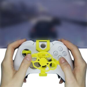 Lycuiw For Xboxone/X/S/Elite Racing Games Mini Steering 3D printing Wheel Auxiliary Controller Game Joystick Simulator Gamepad (silver)