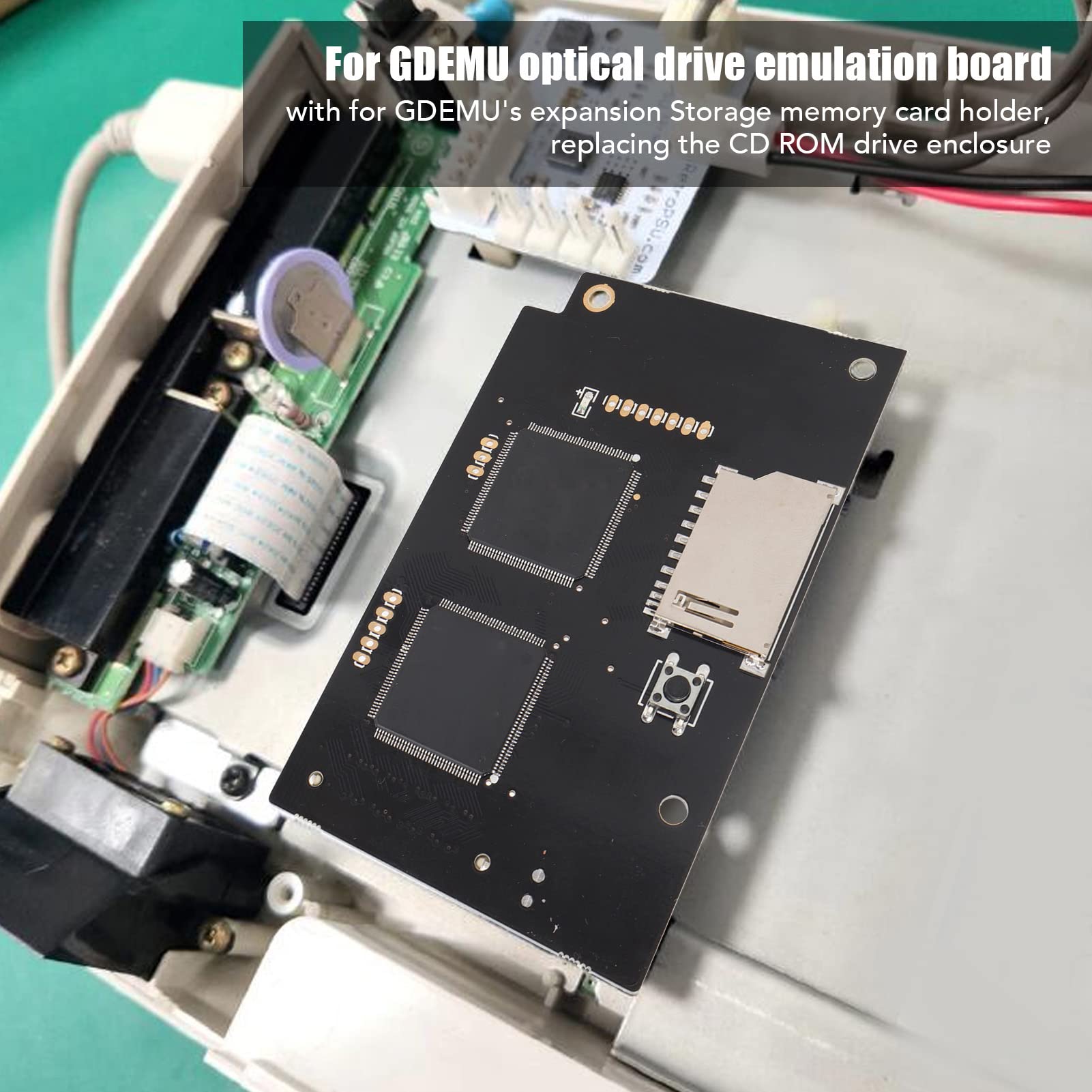 Optical Drive Simulation Board, for GDEMU V5.15b Replacement for Sega Game Console VA1 Host, Running Original GDI Image, Replace Optical Drive Card with Installation Kit