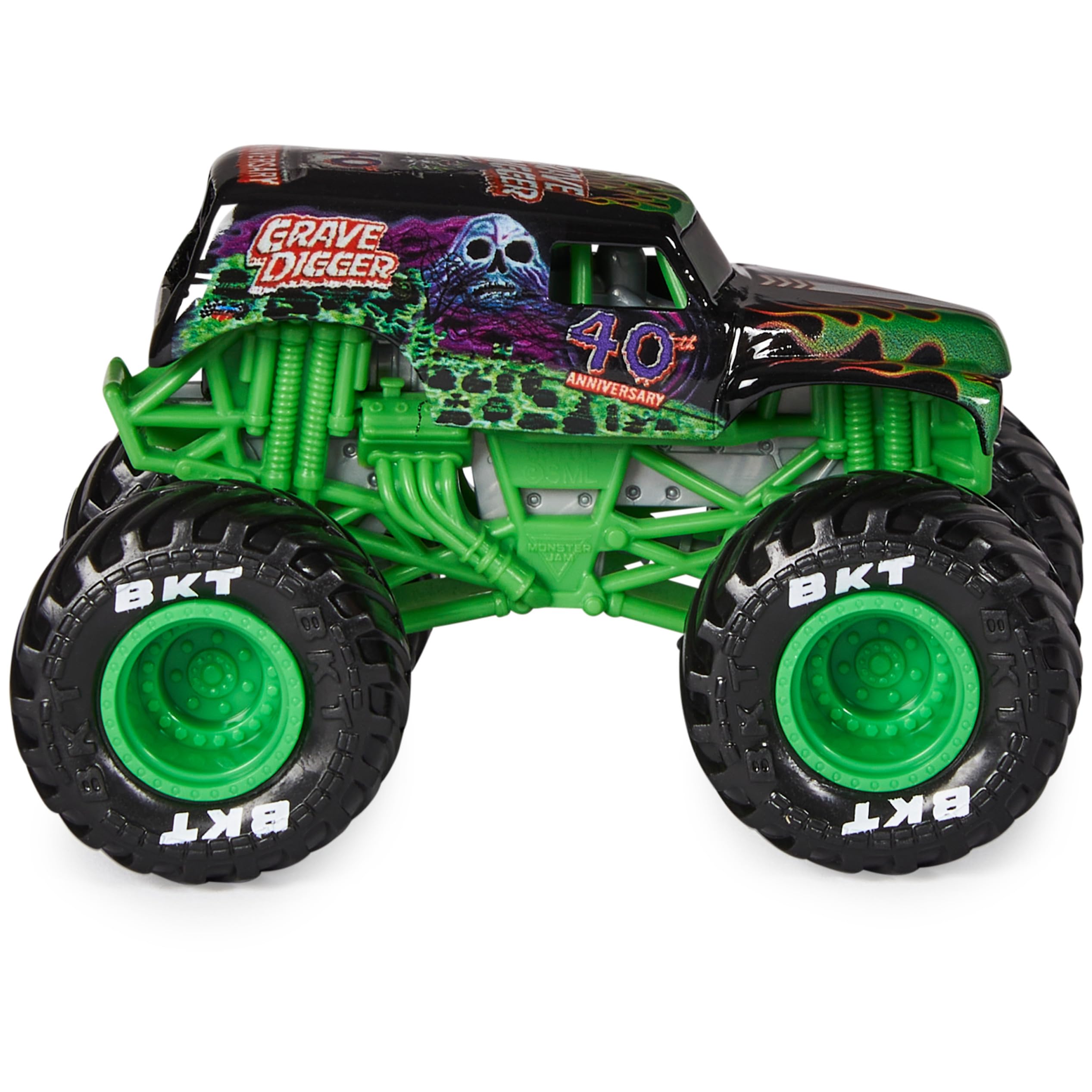 Monster Jam, Official Grave Digger Monster Truck, Die-Cast Vehicle, 1:64 Scale, Kids Toys for Boys Ages 3 and up