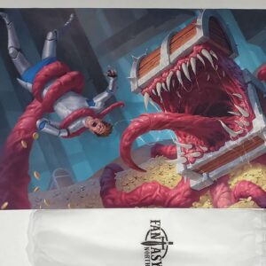 Fantasy North - Treasure Chest Mimic - TCG Playmat and Mouse Pad - 24 x 14 inches