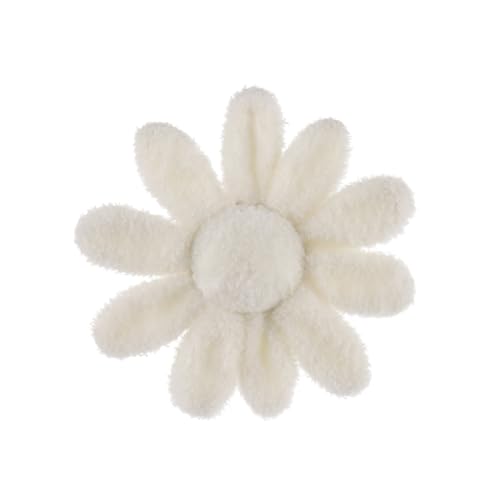 Apricot Lamb Baby Lovey Daisy Soft Rattle Toy, Plush Stuffed Flowers for Newborn Soft Over 0 Months (White Daisy, 8.5 Inches)