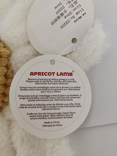 Apricot Lamb Baby Lovey Daisy Soft Rattle Toy, Plush Stuffed Flowers for Newborn Soft Over 0 Months (White Daisy, 8.5 Inches)