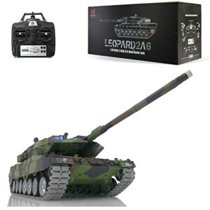 TOUCAN RC HOBBY Henglong 1/16 7.0 Customized Leopard2A6 Rc Tank 3889 Metal Tracks FPV Recoil