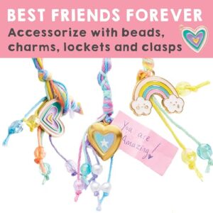 Creativity for Kids Friendship Bracelet Making Kit - Create 20 DIY Charm Bracelets, Arts and Craft Kits for Girls and Tweens Ages 7-10+