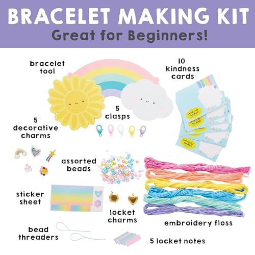 Creativity for Kids Friendship Bracelet Making Kit - Create 20 DIY Charm Bracelets, Arts and Craft Kits for Girls and Tweens Ages 7-10+