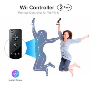 Bameca Wii Controller 2 Pack, Wii Remote Controller for Wii and Wii U