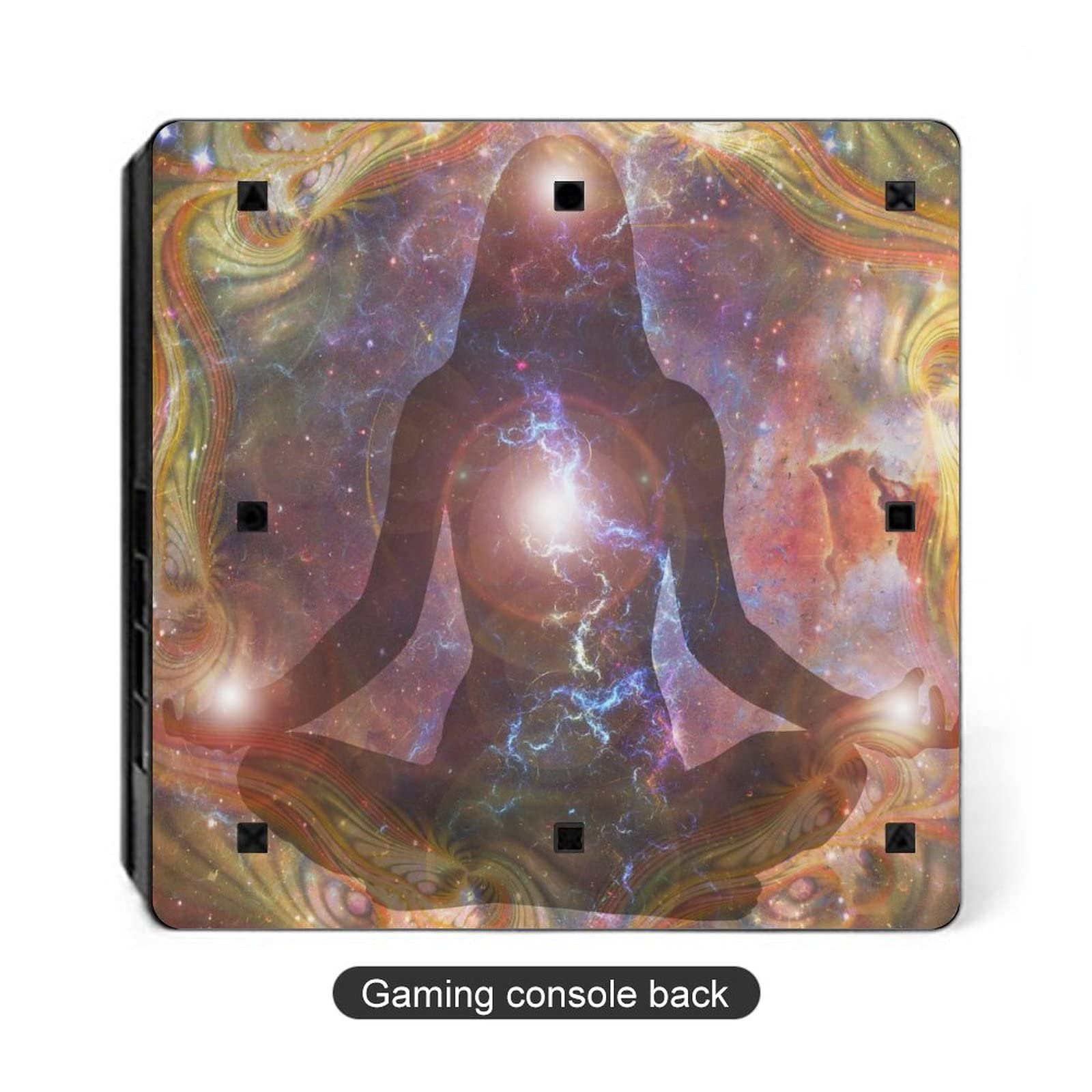 Girl in Lotus Position in Space Deep Meditation Sticker for P-S4 Controller Full Protective Skin Cover Design Wrap Decal Sticker Compatible with P-S4 Print