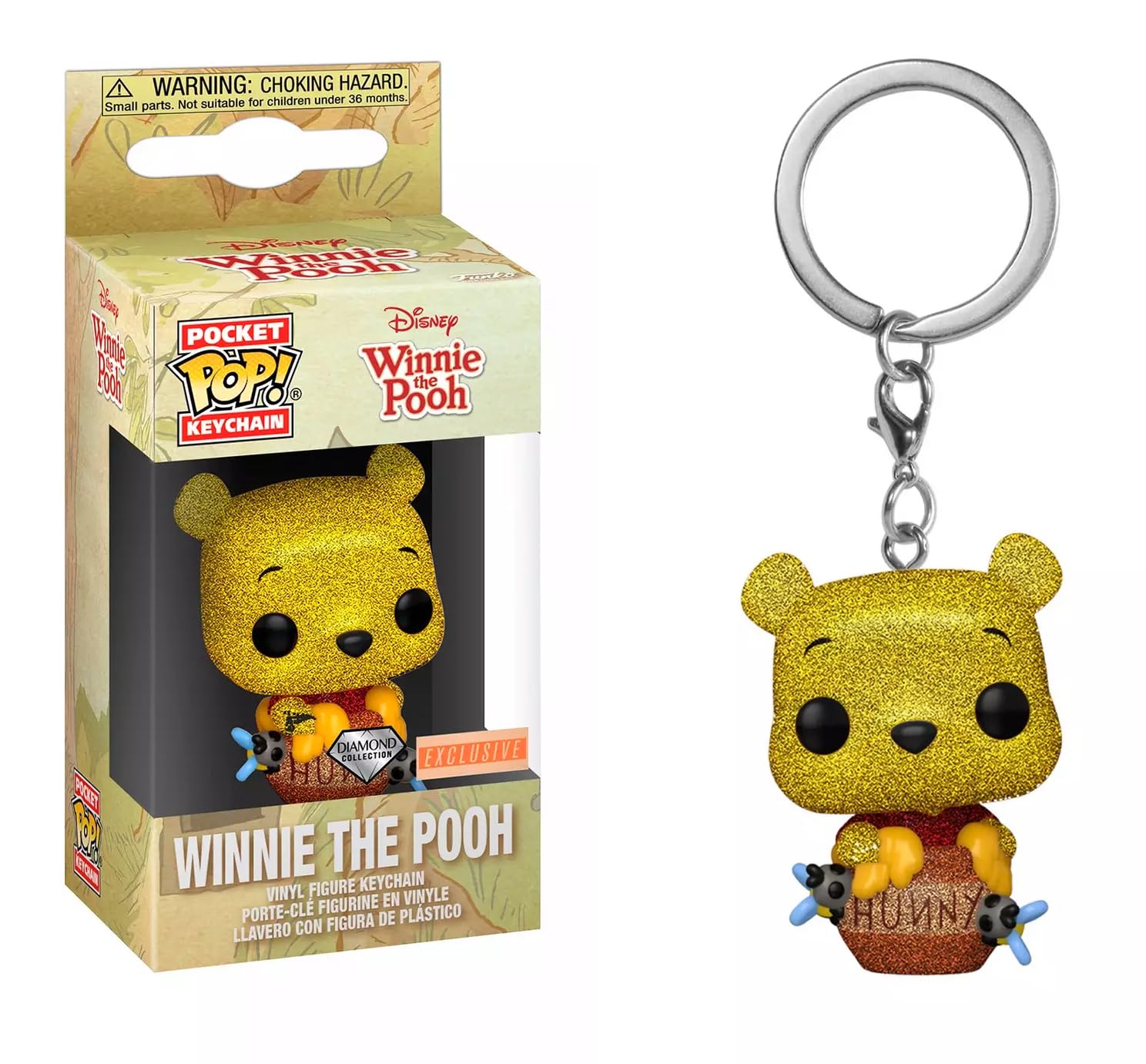 100 Acre Woods Disney Pop Winnie The Pooh Mini Figure Exclusive Diamond Honey Pot Bundled with Classic Movie Poster + Bitty & Mickey Mouse Magnet! + Rewind Peter Pan 6-Items