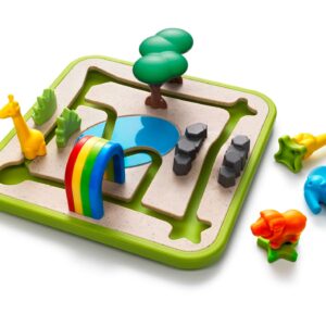 SmartGames Safari Park Jr. Preschool Puzzle Game with 60 Challenges for Ages 3 and Up