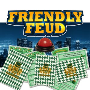 BEUFSE St' Patricks Day Friendly Feud Game Set, St' Patricks Day Party Game Supplies, St' Patricks Day Games for Adults, Feud Quiz, Family Activity, Family Games Night, Fun Holiday Game SC001