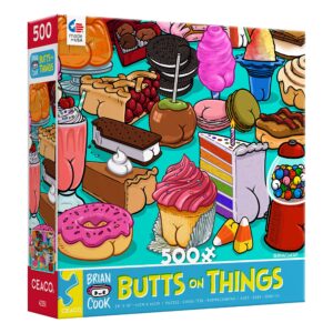 Ceaco - Brian Cook - Butts on Things - Sweet Cheeks - 500 Piece Jigsaw Puzzle