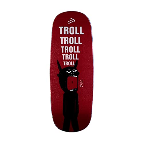 NOAHWOOD Fingerboards Deck (12.0 Short Nose Short Tail) Finger Skateboarding Deck (only Deck no Truck no Wheel) (Troll)