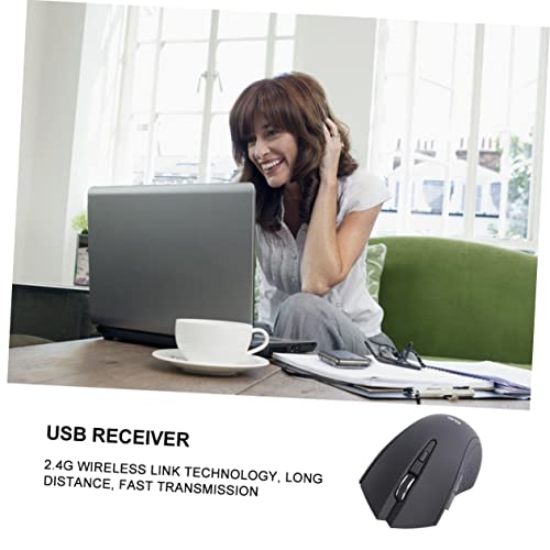 SOLUSTRE Lap Desk Mini Computers Shaped Business Wireless Mice with Keys for Receiver Home Ghz Office Gaming Portable USB Optical Black Computer U Laptop Mini Gamer Working Lap Desk Mini Computers