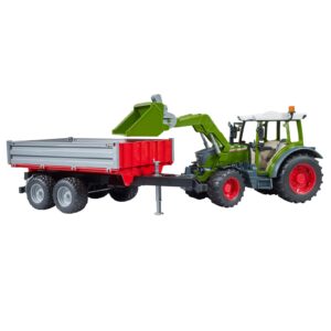 Bruder 02182 Fendt Vario 211 with frontloader and Tipping Trailer