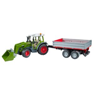 bruder 02182 fendt vario 211 with frontloader and tipping trailer