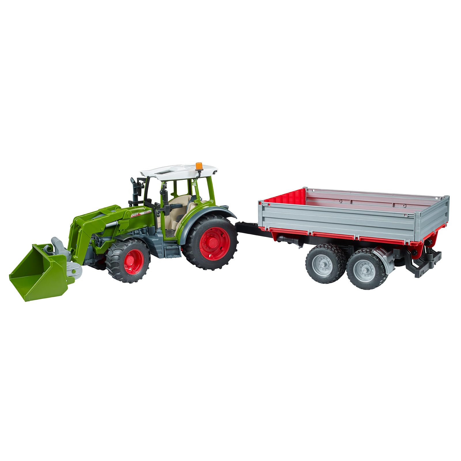 Bruder 02182 Fendt Vario 211 with frontloader and Tipping Trailer