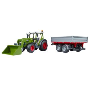 Bruder 02182 Fendt Vario 211 with frontloader and Tipping Trailer