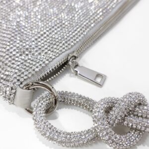 Rhinestone Hobo Bag for Women Rhinestone Purses Sparkly Evening Handbag Shiny Diamond Purse for Wedding Parties 2024