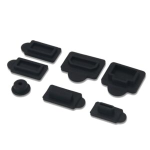 7pcs Silicone Dust Stopper Dustproof Case Kits Dust Plugs Set For PS 5 USB HDMI-Compatible Interface Dustproof Cover for PS5 Anti-Dust Cap Game Console Protector