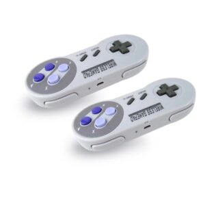 2 Pack Wireless Controller for SNES Classic Edition（Mini）/ for NES Classic Edition, Gamepad with USB Wireless Receiver Compatible for Switch, Windows, iOS, Liunx, Android Device