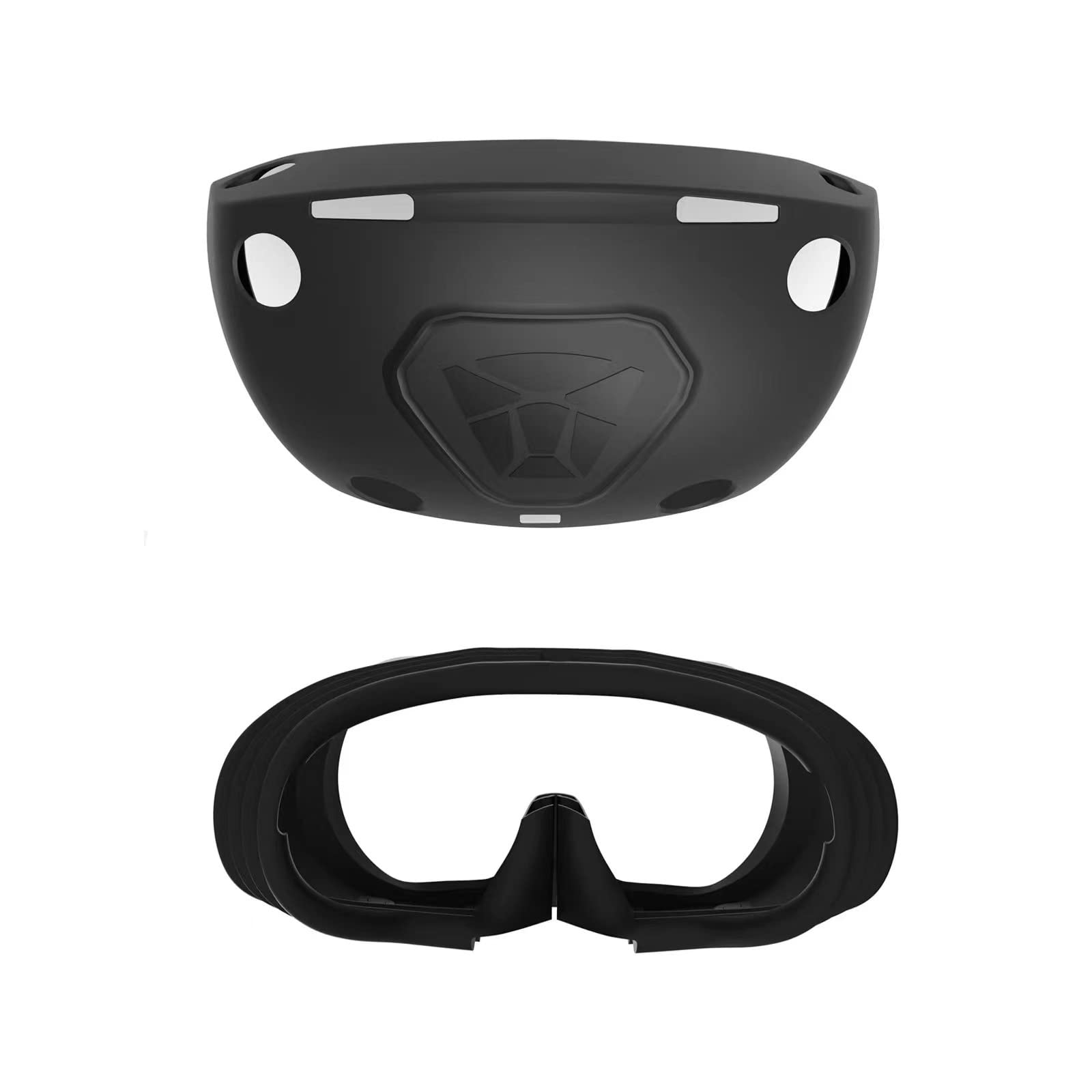 VR Silicone Protective Case Cover for PS VR2 Helmet, Protective Lens Skin Compatible with PS VR 2 Glasses, Easy to Install, Precise Cut, Anti-Sweat