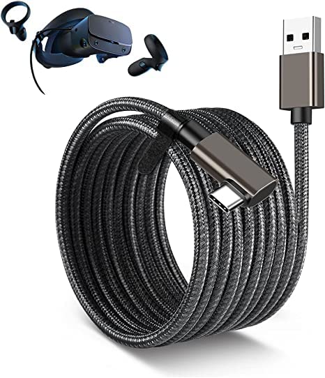 16FT Link Cable VR Quest 2, High-Speed PC Data Transfer, USB C to USB C Cable for VR Headset and Gaming PC Compatible for Oculus/Meta Quest 2 VR Headset, Gaming PC, Steam VR.(A-C)