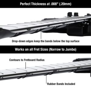 MusicNomad Fret Shield™ - Total Fretboard Protector Guard Tool for Fret Polishing on 25.5" Guitar Fret Scale (MN800)