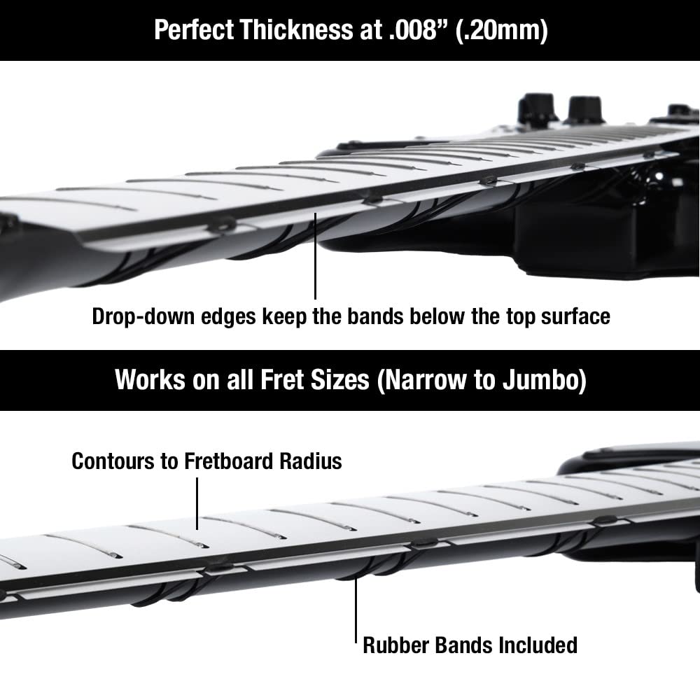 MusicNomad Fret Shield™ - Total Fretboard Protector Guard Tool for Fret Polishing on 25.5" Guitar Fret Scale (MN800)