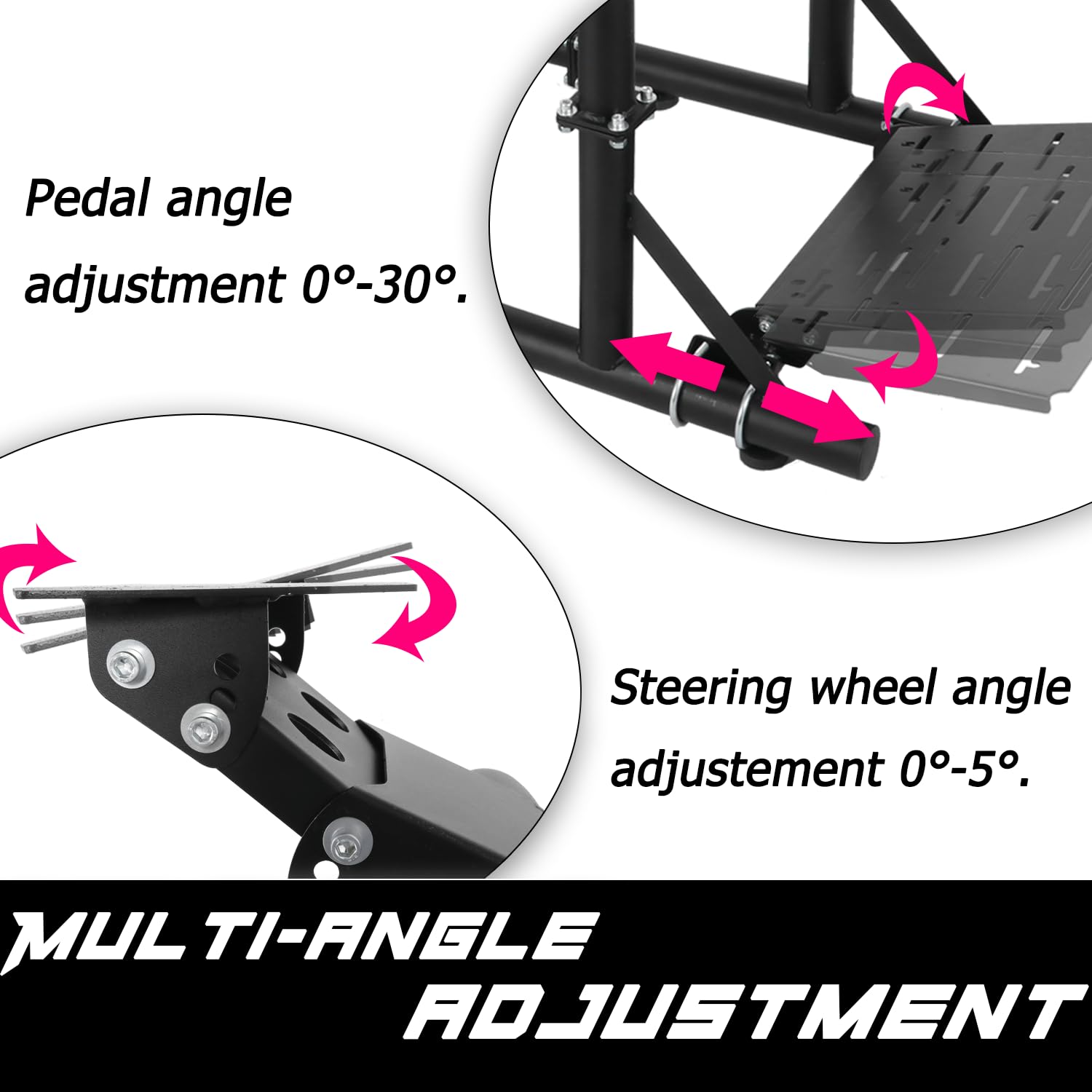 Anman G25 Stability Sim Simulator Cockpit with Seat Red fit for Logitech G29 G920 G923, Thrustmaster T248 T300,Moza PXN Multi-function Adjustable Pro Racing Wheel Stand|Wheel Shifter Pedals Without