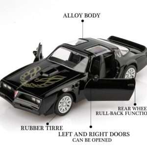 TOKAXI 1/36 Scale 1978 Pontiac Firebird Trans Am Diecast Car Models,Smokey and The Bandit Pull Back Toy Cars,Cars Gifts for Boys Girls