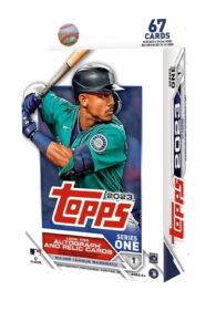 topps series 1 2023 baseball hanger box - 67 cards per box