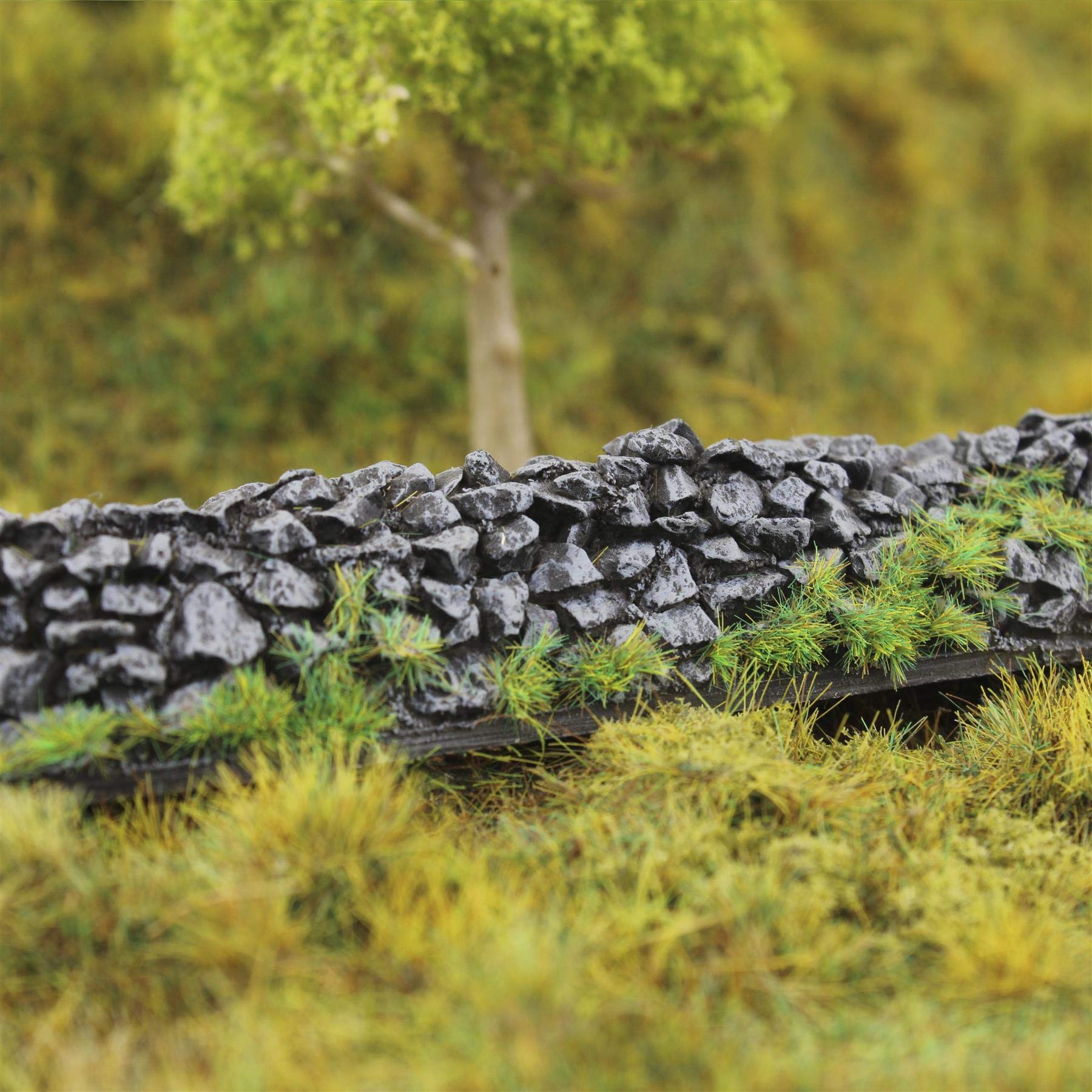 War World Gaming | Rubble Stone Wall | Painted x 30 | 20mm - 28mm Scale Resin Wargaming Tabletop Terrain Scenery