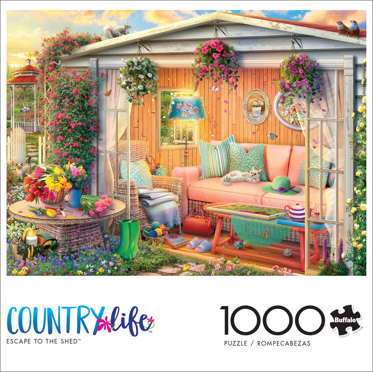 Buffalo Games - Country Life - Escape to The Shed - 1000 Piece Jigsaw Puzzle