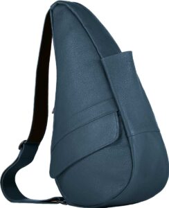 ameribag small classic leather healthy back bag small (lake blue)