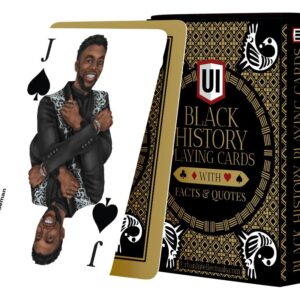 Urban Intellectuals Black History Playing Cards - African American Themed Gold Foil Cool Decks of Cards - Poker Blackjack Famous People Games Educational Quotes Fact Collectibles - Black