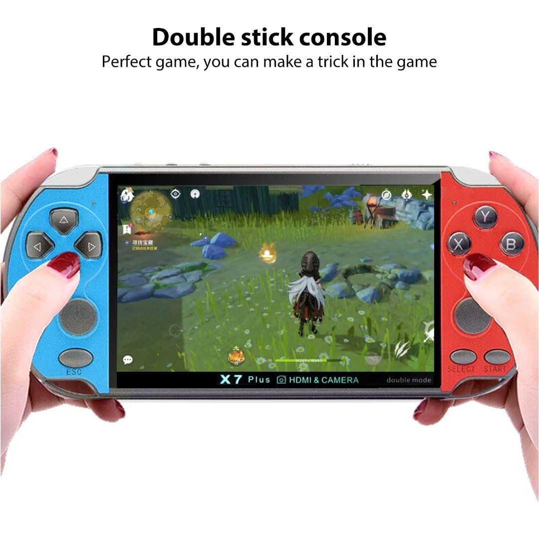 Gxcdizx 5.1" 8GB 128Bit Portable Handheld Video Game Console Player 10000 Games Built in