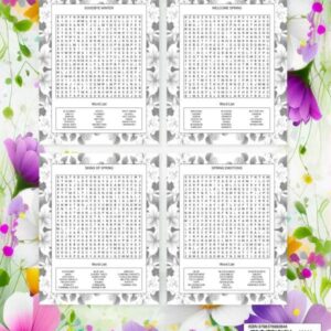 2023 Large Print Word Search Puzzle Book for Adults, Teens, and Seniors: Spring-Themed Brain-Boosting Activity with 100+ Puzzles in Large Font to Reduce Eye Strain and Promote Relaxation.