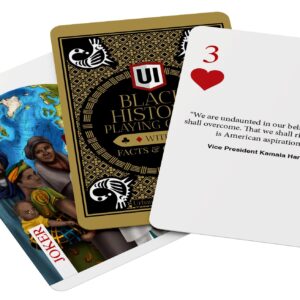 Urban Intellectuals Black History Playing Cards - African American Themed Gold Foil Cool Decks of Cards - Poker Blackjack Famous People Games Educational Quotes Fact Collectibles - Black