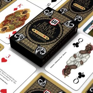 Urban Intellectuals Black History Playing Cards - African American Themed Gold Foil Cool Decks of Cards - Poker Blackjack Famous People Games Educational Quotes Fact Collectibles - Black