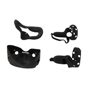 Controller Grips Cover for Oculus Quest 2, Silicone VR Shell Cover Accessories Set with Face Cover Lens Rotective Cover for Quest 2 Accessories (Black)