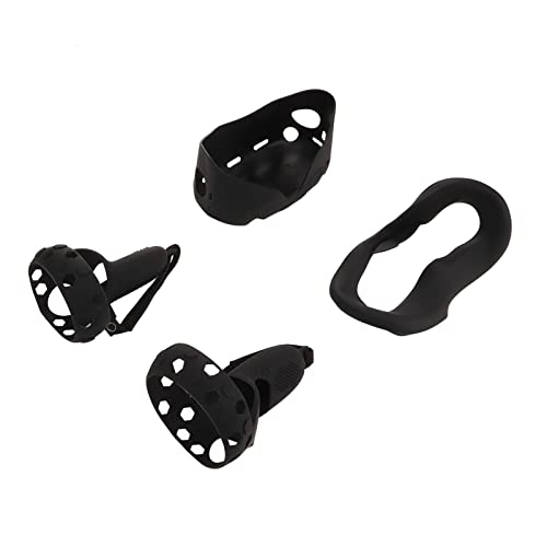 Controller Grips Cover for Oculus Quest 2, Silicone VR Shell Cover Accessories Set with Face Cover Lens Rotective Cover for Quest 2 Accessories (Black)