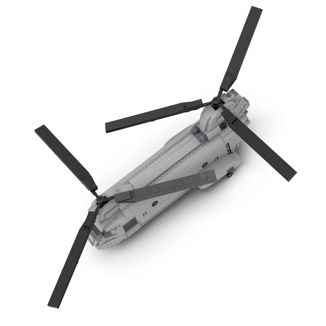 PHYNEDI Military CH-46 Transport Helicopter Bricks Model, MOC Aircraft Plane Aeroplane Small Particle Construction Collection Challenge Building Toy, MOC-25924 (1,202 Pieces)