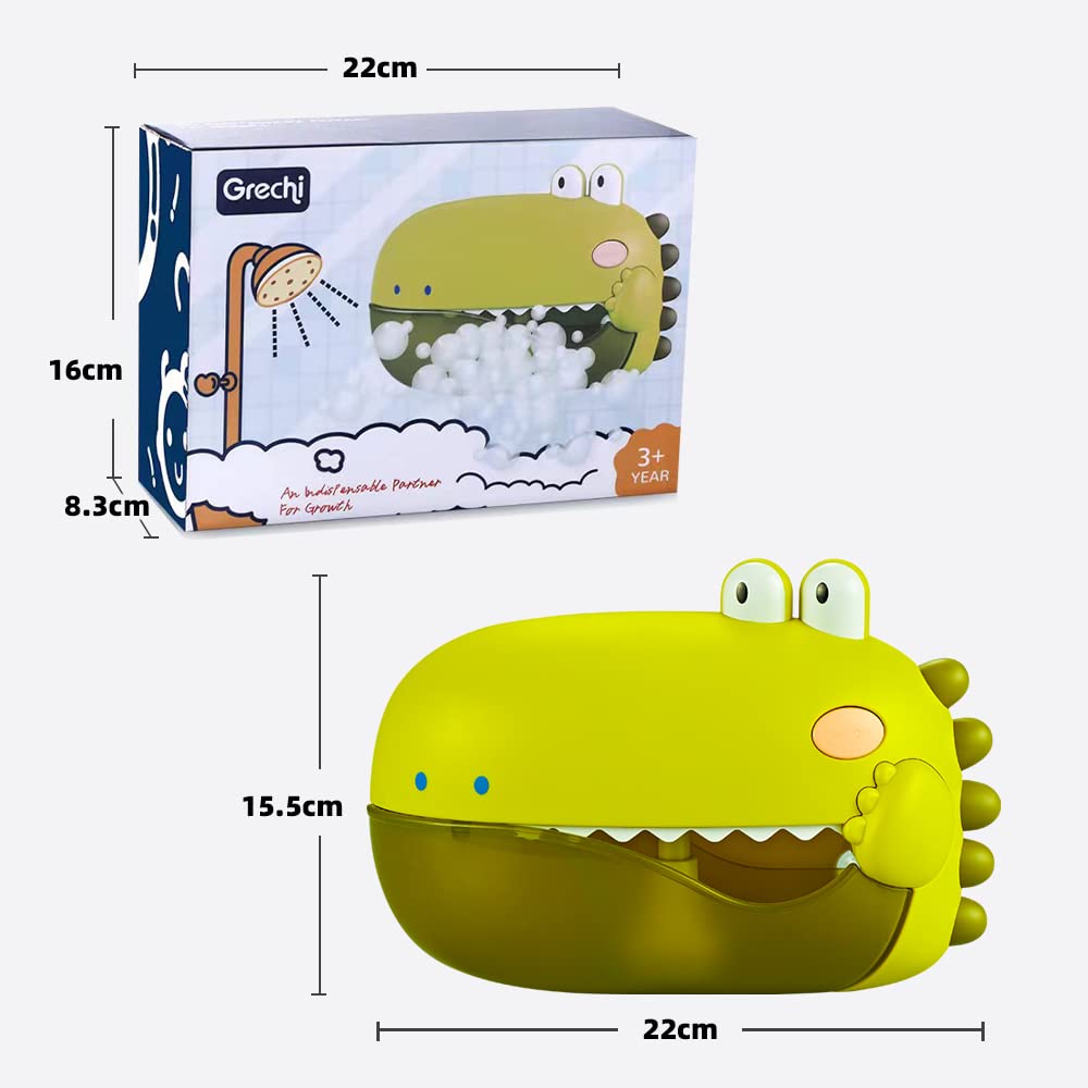 zaddgiuuy Dinosaur Bubble Machine Bath Toys,Automatic Bubble Maker for Toddlers,Blows Bubbles and Plays 12 Children’s Songs,Sing-Along Bath Bubble Machine Baby, Toddler Kids Bath Toys