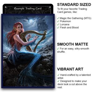 Fantasy North - Allamorra - Alluring Siren - 100 Smooth Matte TCG Trading Card Sleeves - Fits Magic MTG Commander Pokemon and Other Card Games - Playing Card Sleeves