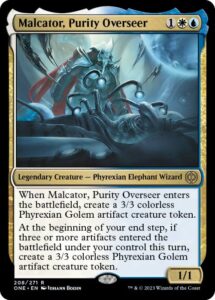 magic: the gathering - malcator, purity overseer (208) - phyrexia: all will be one