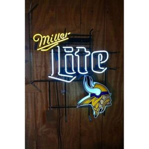 prouten 32inx24in millers lite viking neon sign neon light man cave bar pub beer gift neon lamp