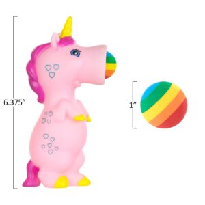 Expressions 1pc Foam Ball Popper Toy - Squeeze & Launch Unicorn Toy w/ Foam Balls Included – Animal Ball Shooting Squishy Toy, Toddler Toys