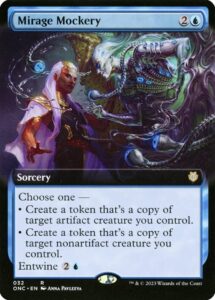 magic: the gathering - mirage mockery (032) - extended art - phyrexia: all will be one commander